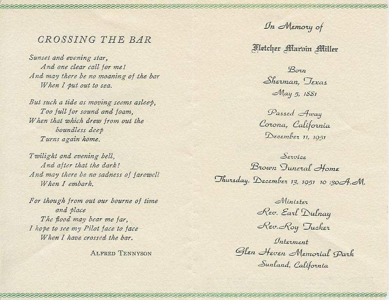 Fletch Bub Miller Fnrl 1251